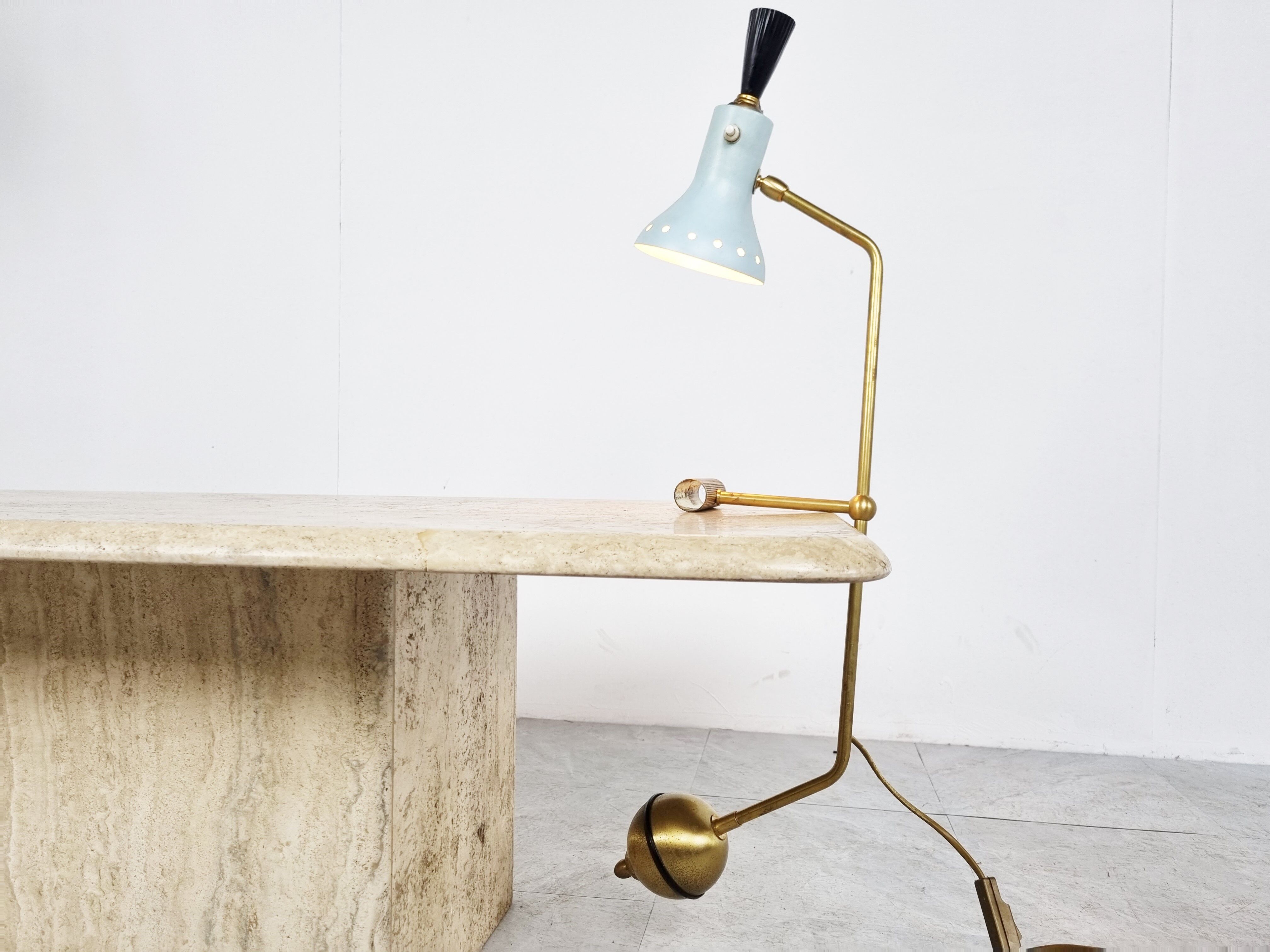 Vintage italian diabolo counter balancing table lamp, 1960s