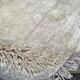 Vintage beige handwoven wool rug 175x235.