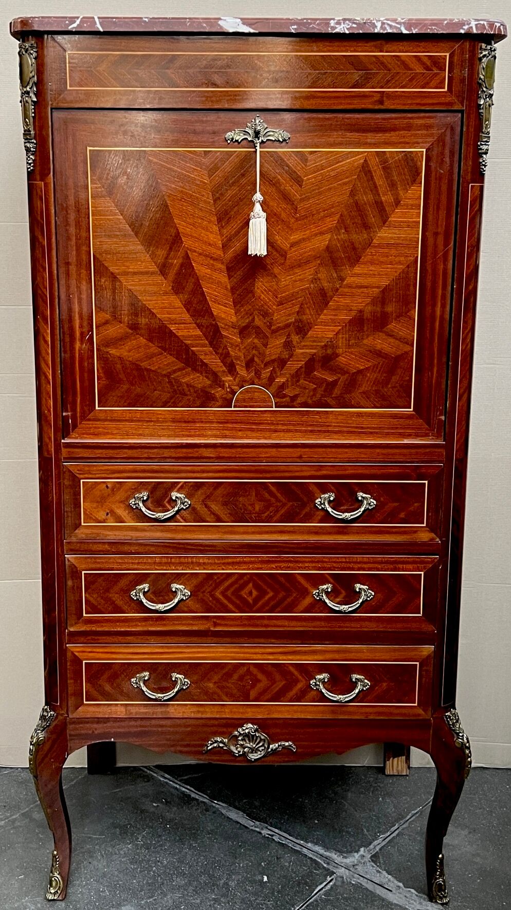 Lady secretary in mahogany Louis XVI style