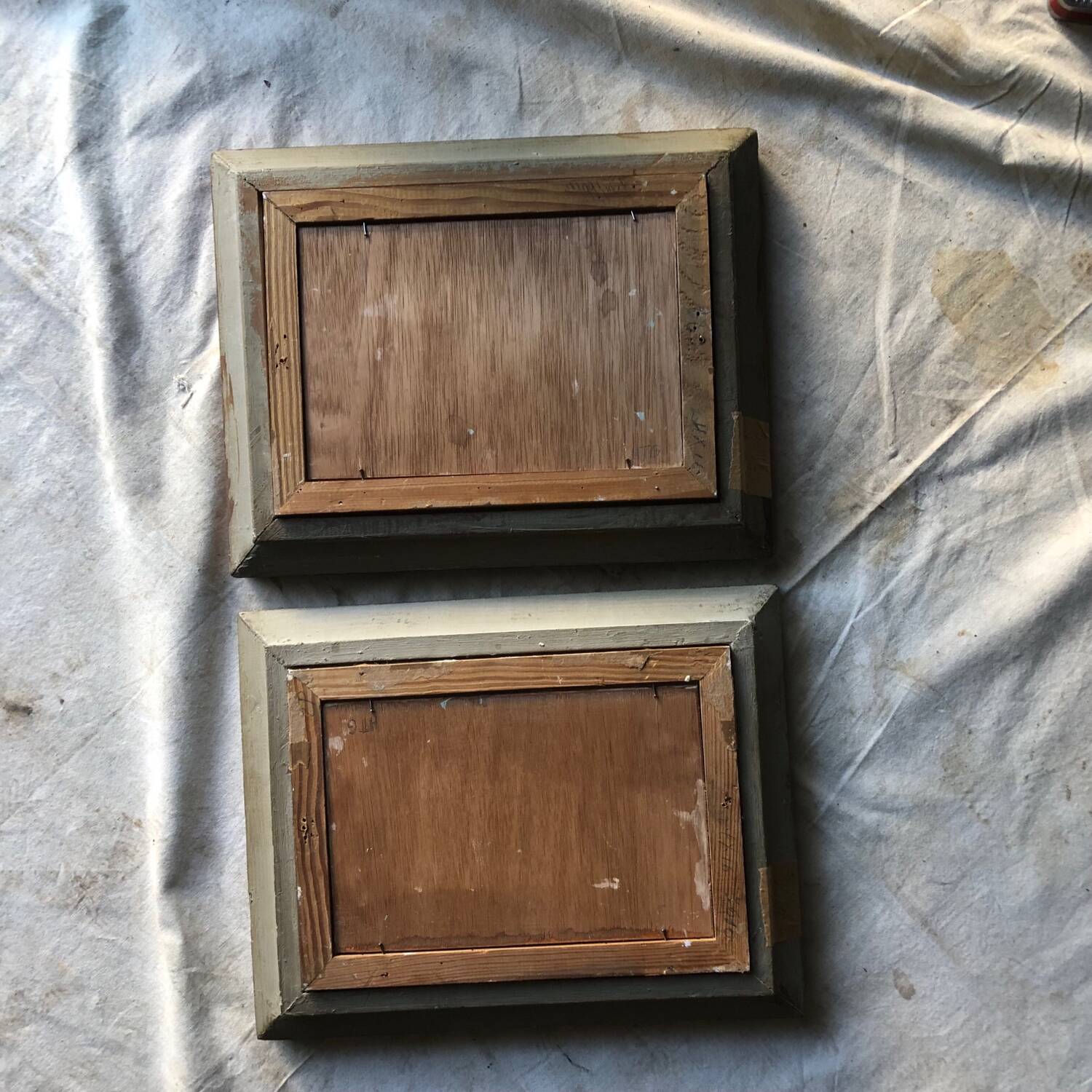 Pair of paintings on panel