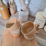 Vintage village stoneware mugs