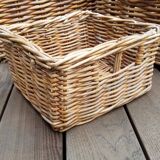 Set of four wicker baskets