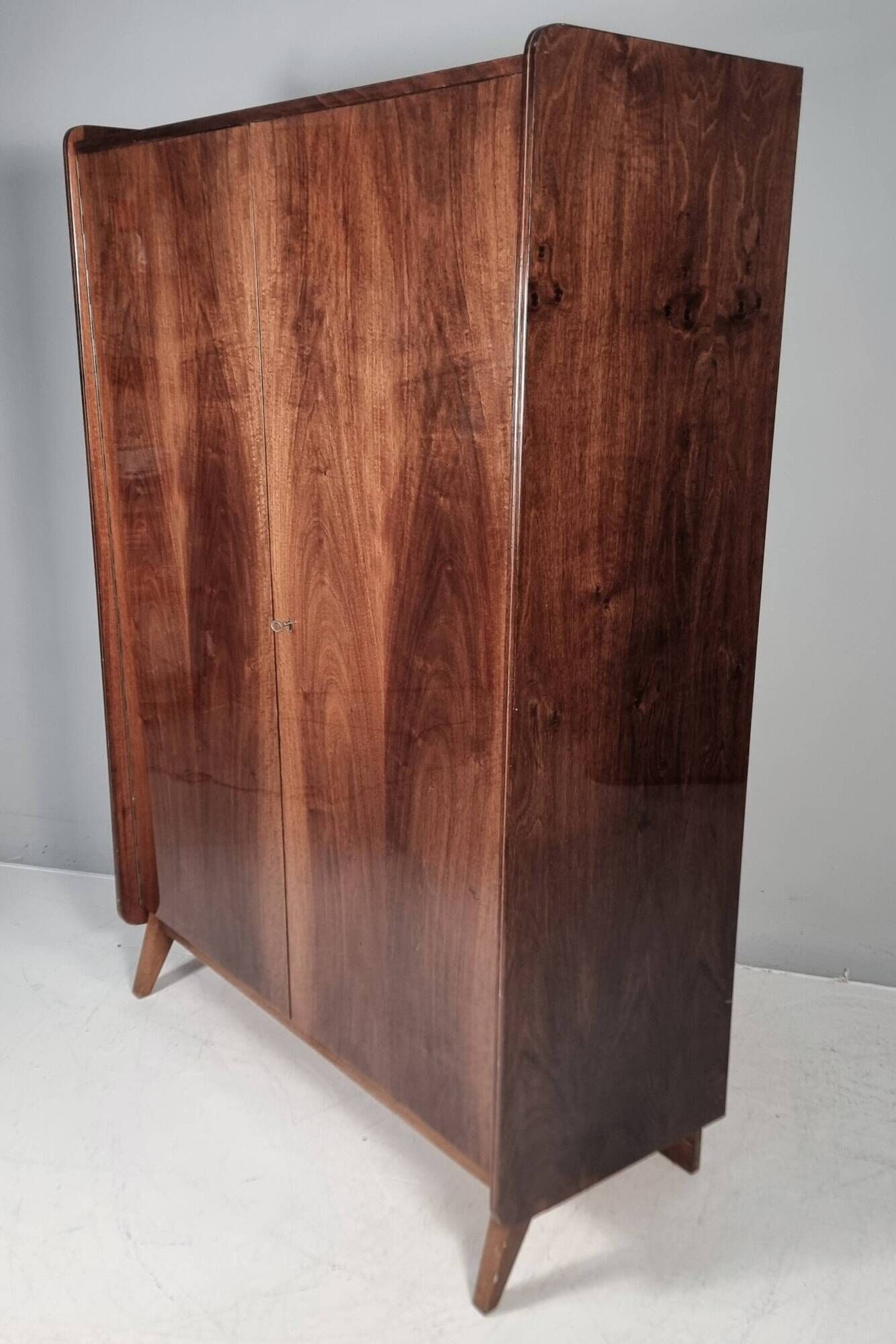 Vintage Wardrobe in Walnut from Tatra Nabytok, 1970s