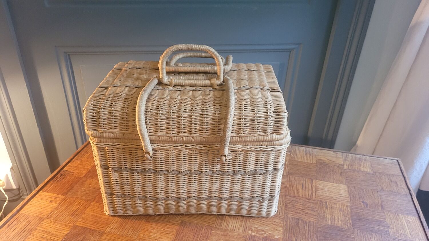 Rattan suitcase 70's