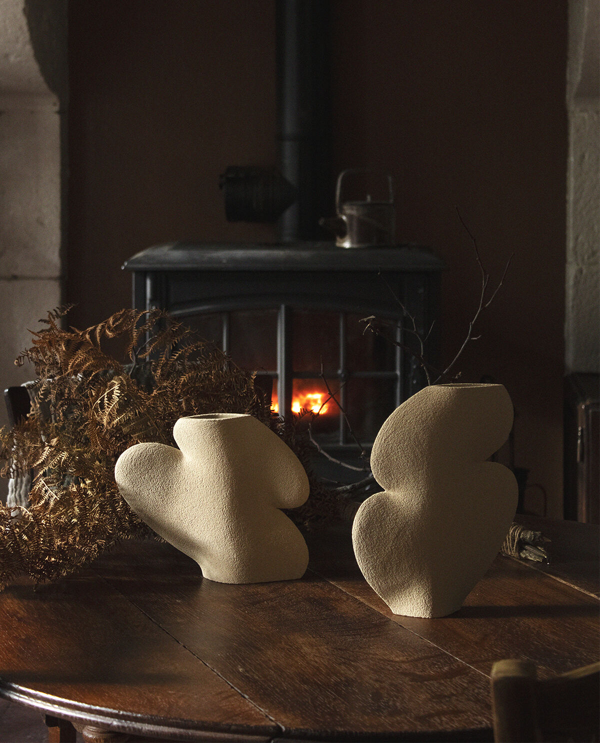 Ceramic vase 'ellipse n°1- white'