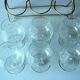1950s - 6 cognac glasses on a brass tray as a set - Vintage