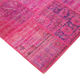 Hand-Knotted Oriental Vintage 175 cm x 242 cm Pink Patchwork Carpet