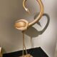 Decorative bird, ostrich egg and gold metal, 1970