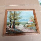 Hand-painted landscape painting