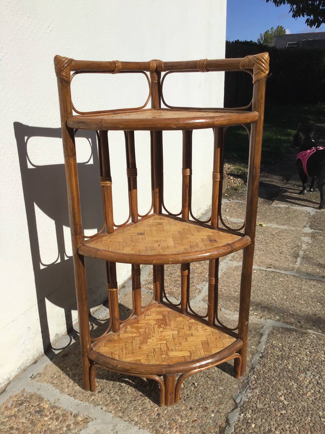 Rattan corner unit