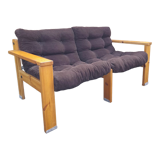 Sofa 1970 Ekström suede vintage design, Swedese edition