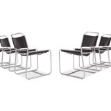 Claire Bataille Tubular Dining Chairs - Paul Ibens Model SE18 for 'T Spectrum 1970