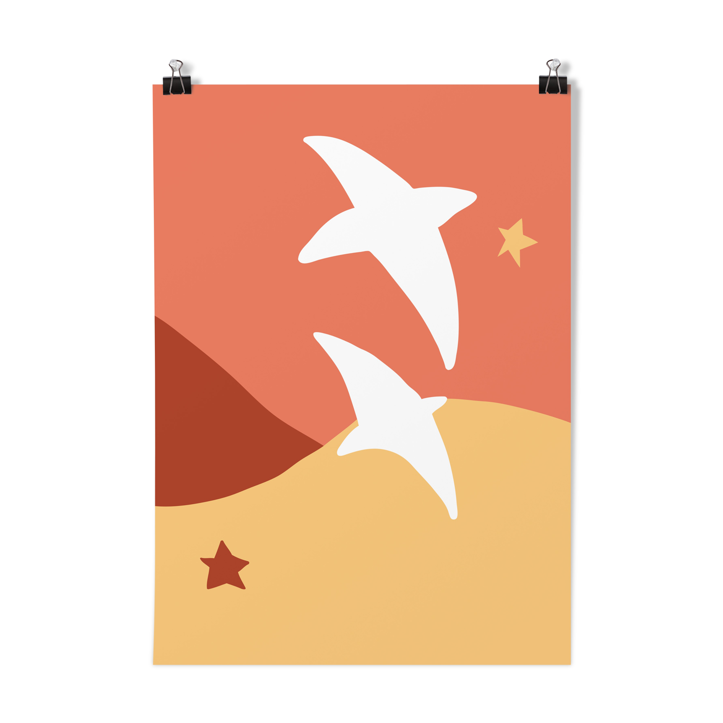 Illustration A4 bird flight 21X 29, 7cm