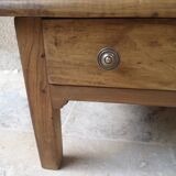 Walnut and oak coffee table.
