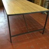 Wood and iron dining table