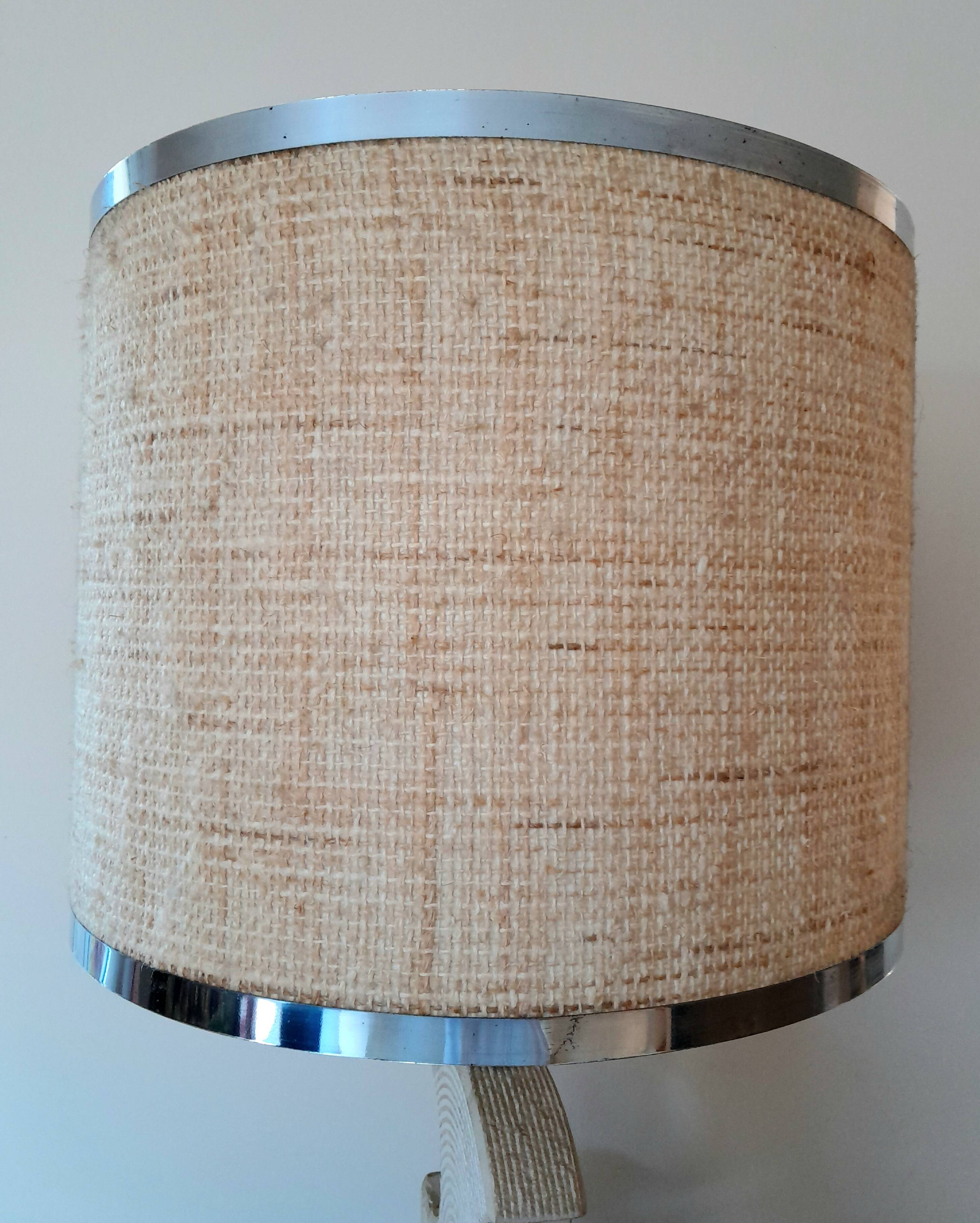 Brutalist lamp in Gard stone and chrome, 1970s