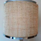 Brutalist lamp in Gard stone and chrome, 1970s