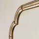 Large Spanish gilt brass & smoked mirror decorative wall mirror, 1980s