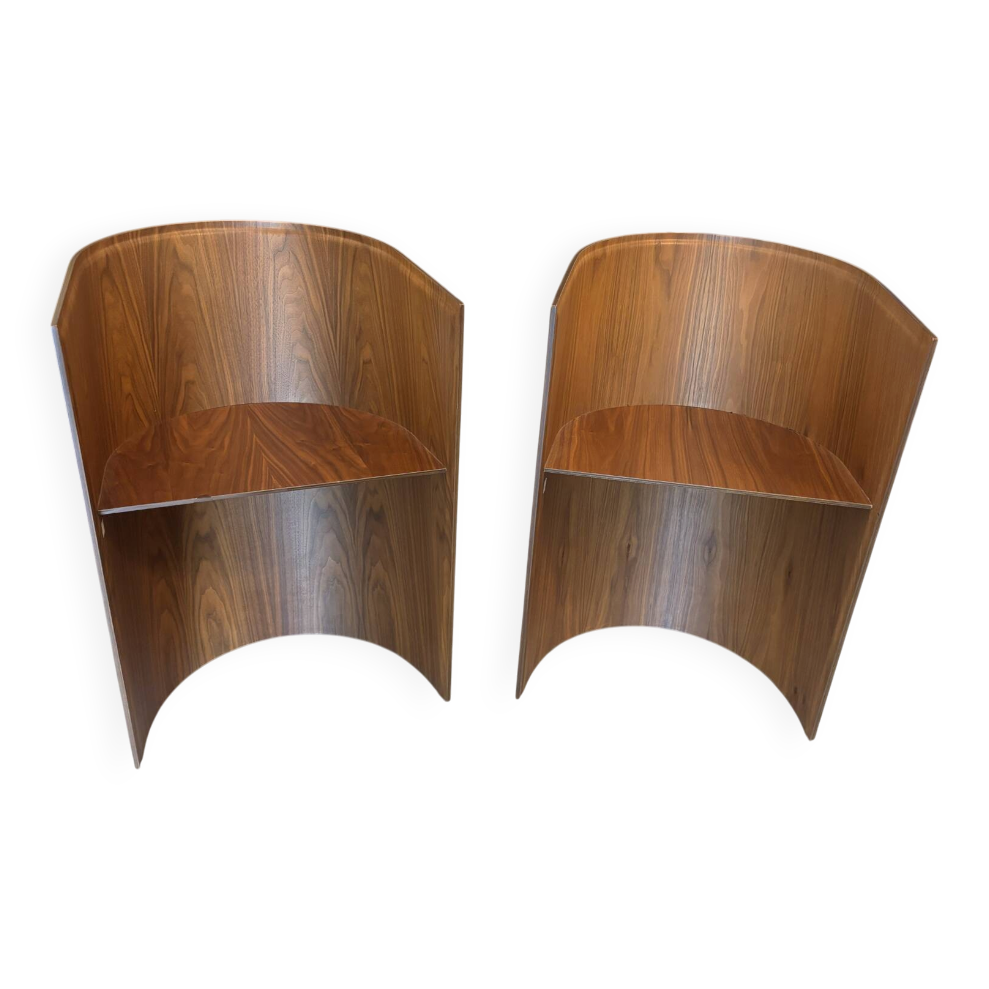 Pair of KANU 296 armchairs – Konstantin Grcic for Cassina – Walnut