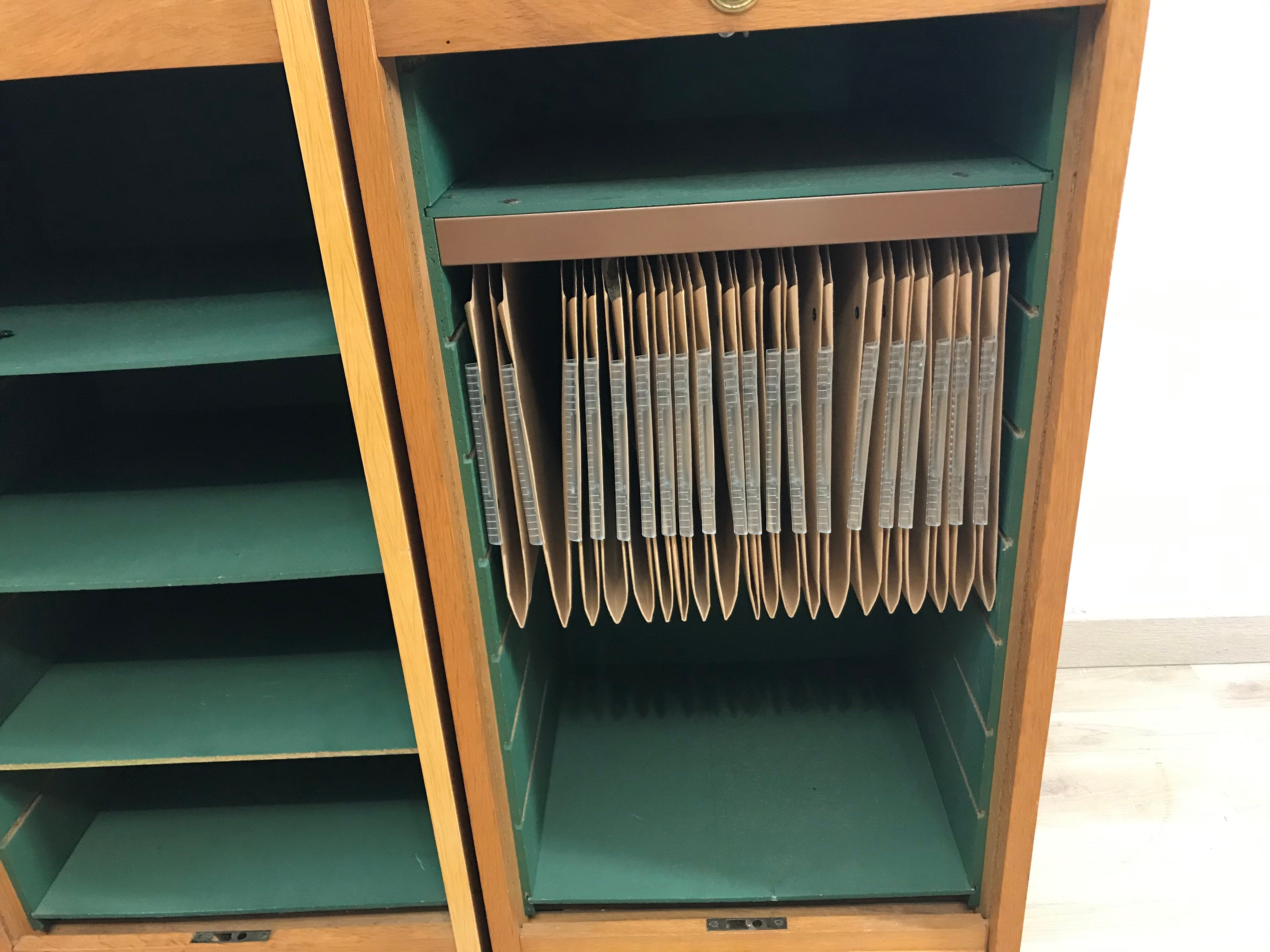 Pair of old curtain filing cabinets