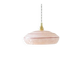Clichy pink glass pendant with a rim