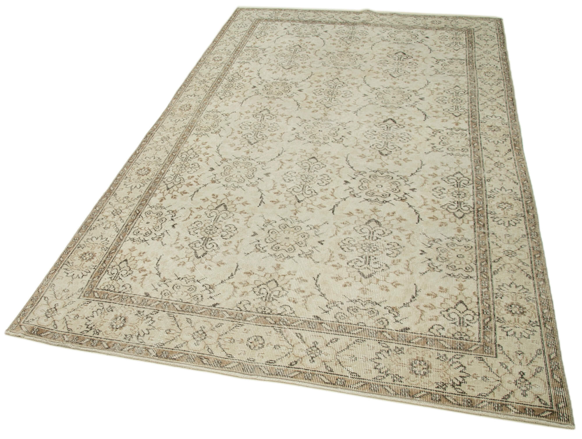Handmade Wool Oriental Beige Rug 167 cm x 281 cm - 36758