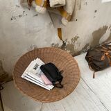 Wicker garden basket on tripod support