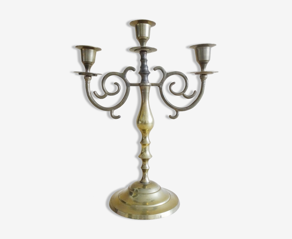Chandelier en laiton à trois bras de style antique