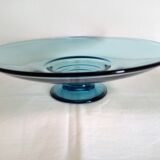 André Delatte, Nancy - Centerpiece on blue glass stand, diameter - 32 cm.