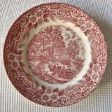 Series of 6 flat plates English earthenware