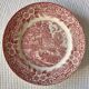 Series of 6 flat plates English earthenware