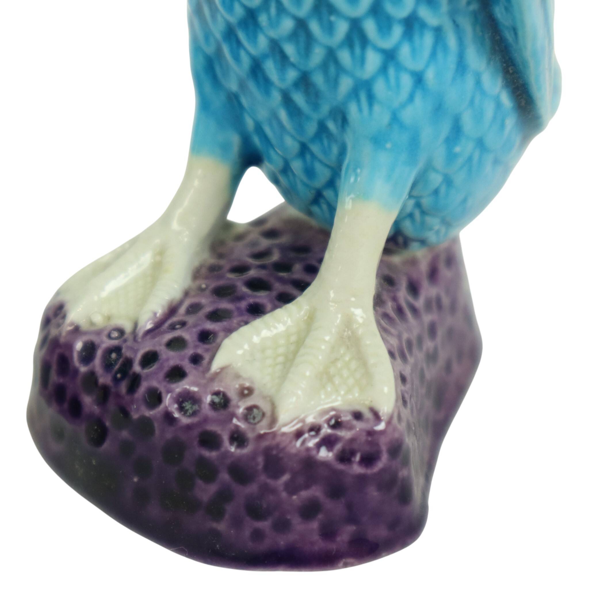 Vintage Duck Figurine Figure Couple Blue Chinese Porcelain