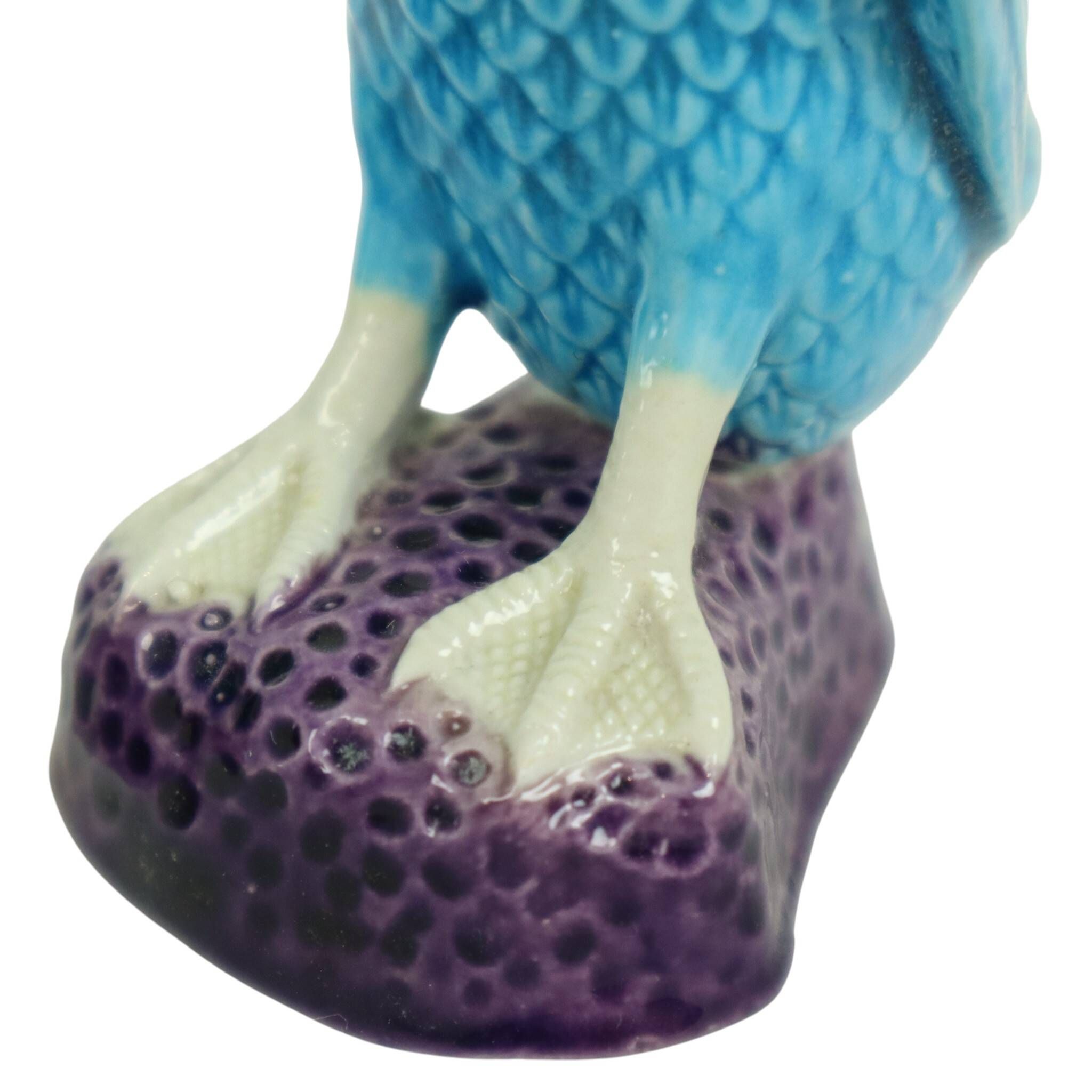 Vintage Duck Figurine Figure Couple Blue Chinese Porcelain