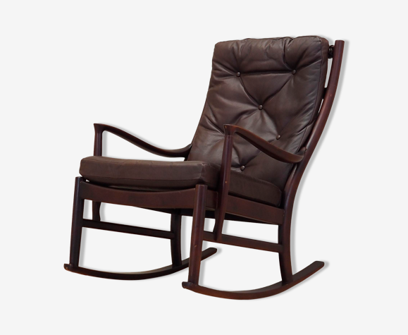 Fauteuil à bascule en hêtre, design danois, années 1980, production Danemark