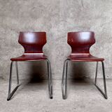 pair of vintage Flötotto chairs in pagwood 1970