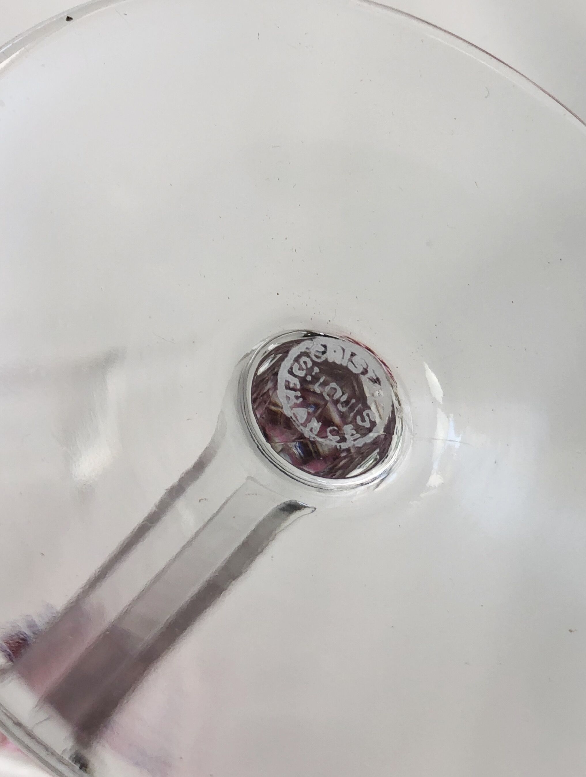 Set of 6 Rhone wine glasses in crystal in Saint Louis