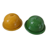 2 mini ceramic butter dishes