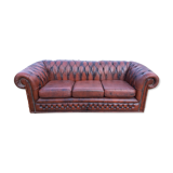 Sofa Chesterfield leather brown