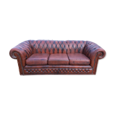 Canapé Chesterfield cuir marron