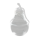 Engraved glass pear box