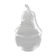 Engraved glass pear-shaped box