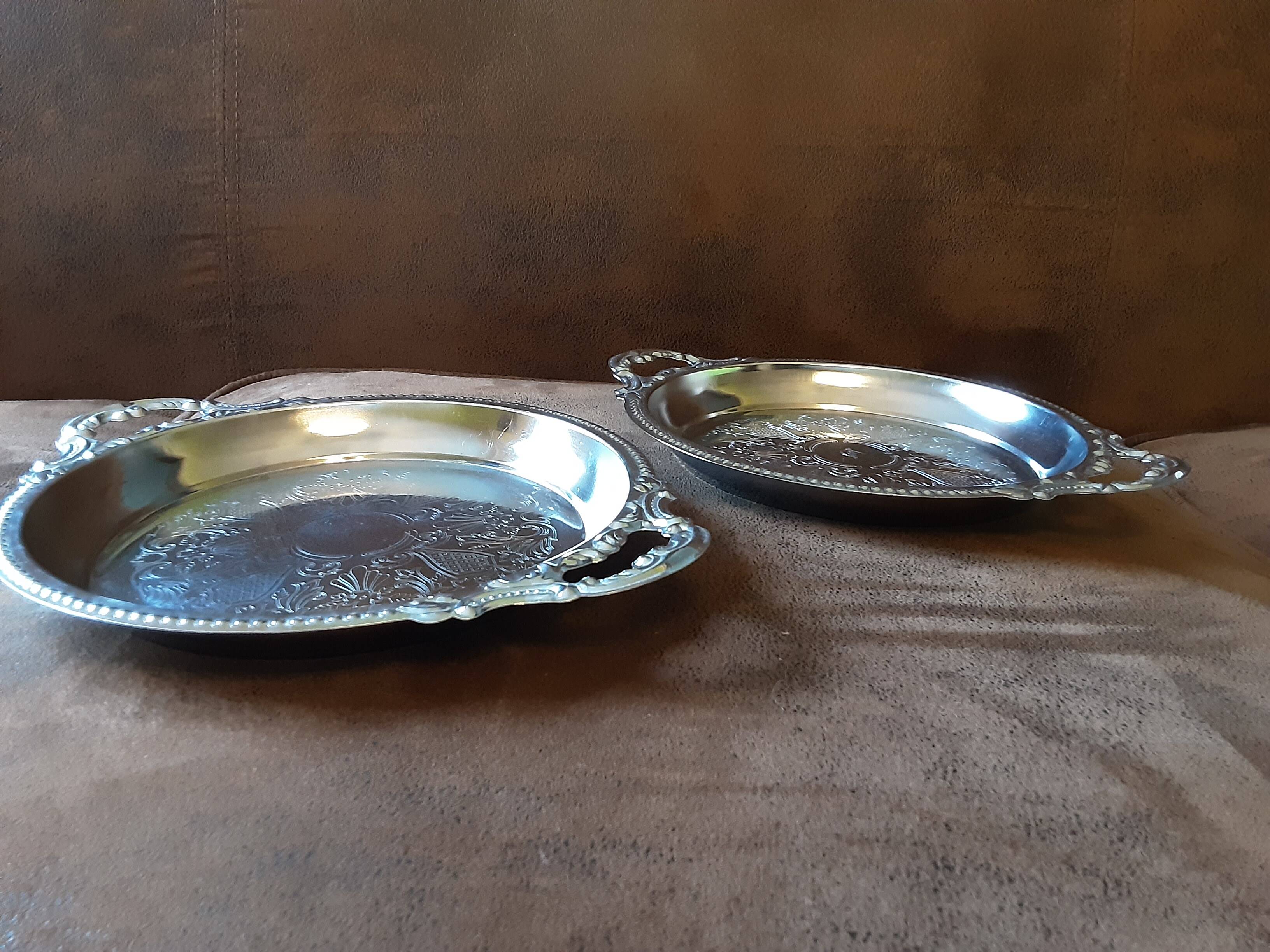 2 original stainless steel dishes