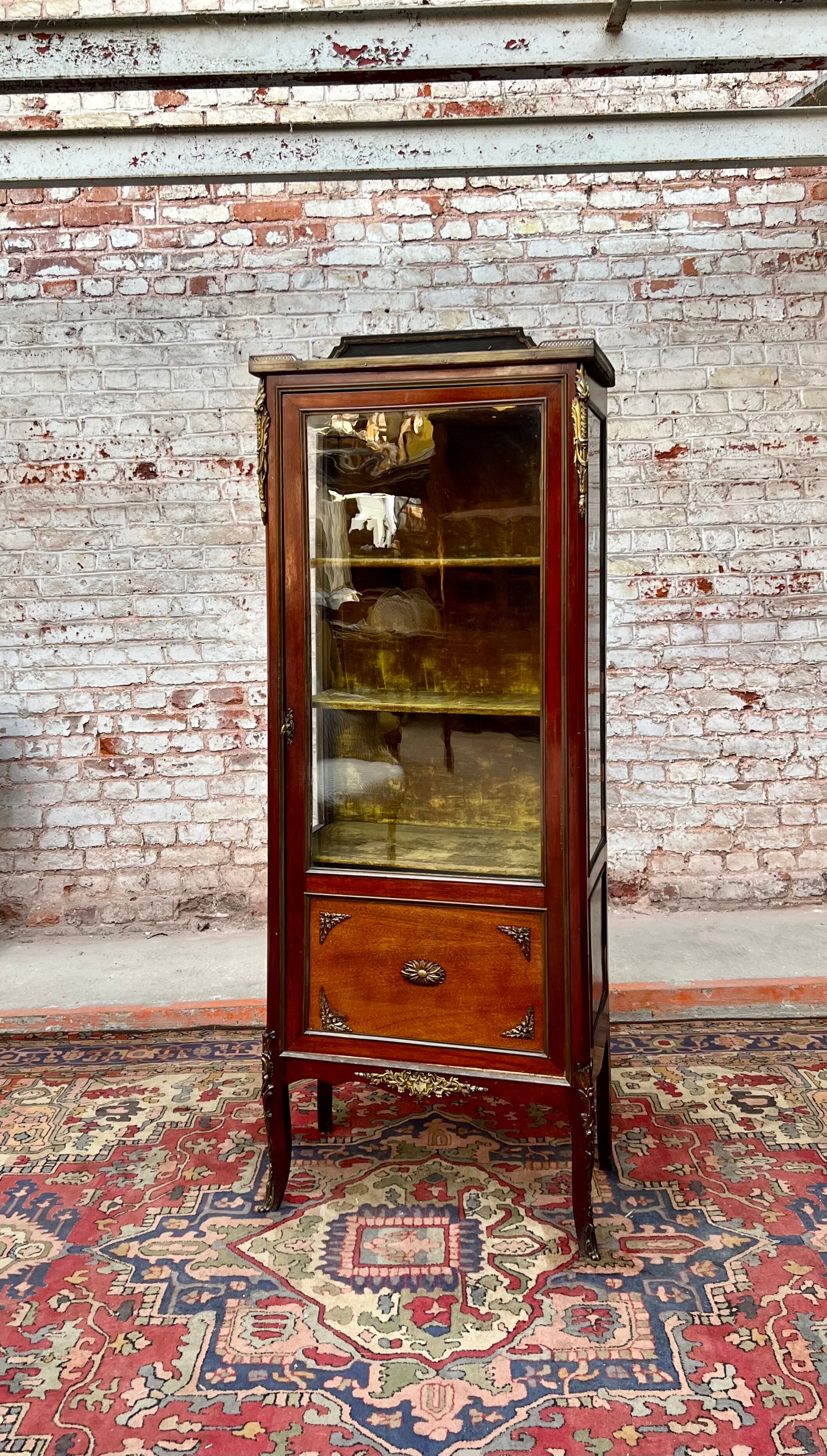 Mahogany showcase Louis XVI XIX style Century