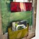 Large metal "polychrome" mirror — 1970s