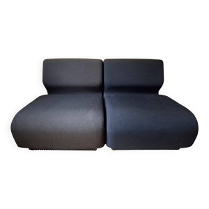 Canapé Fauteuil modulable Herman Miller Don Chadwick tissu noir