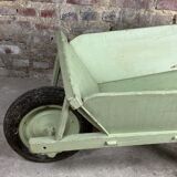 Antique wooden wheelbarrow