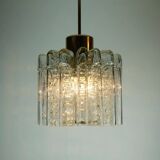 Doria mid century pendant light chandelier with 16 glass tubes 1960s