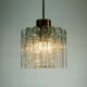 Doria mid century pendant light chandelier with 16 glass tubes 1960s