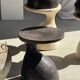Sexy Neck - Solid wood (monoxyle) brown side table