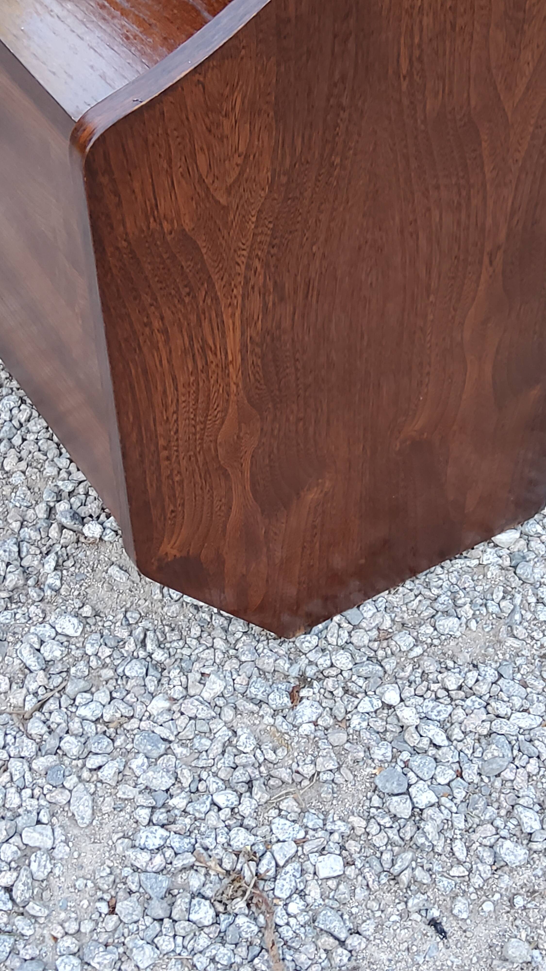 Pair of bedside tables from the 70s in rosewood stained oak veneer